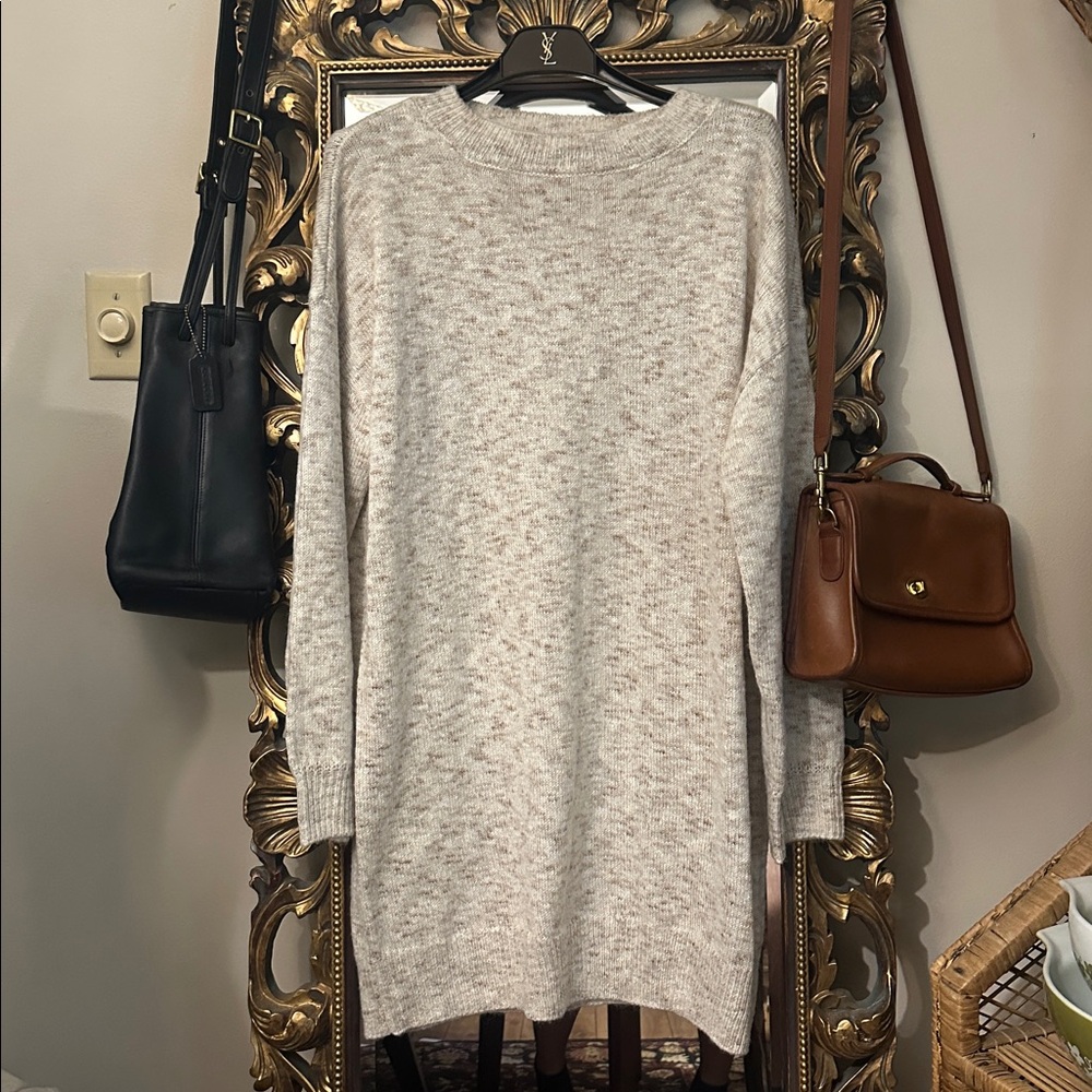 Melrose and Market Beige Knit Sweater Dress Tunic L